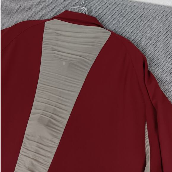 Nike Golf Fit Dry Quarter Zip Polo Men's XL Red/White Lightweight Performance - Picture 7 of 12